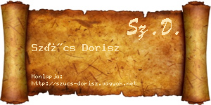 Szűcs Dorisz névjegykártya