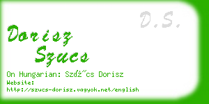 dorisz szucs business card